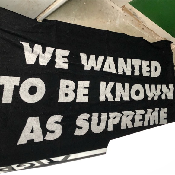 We Wanted To Be Known As Supreme Black Beach Towel - Picture 2 of 3